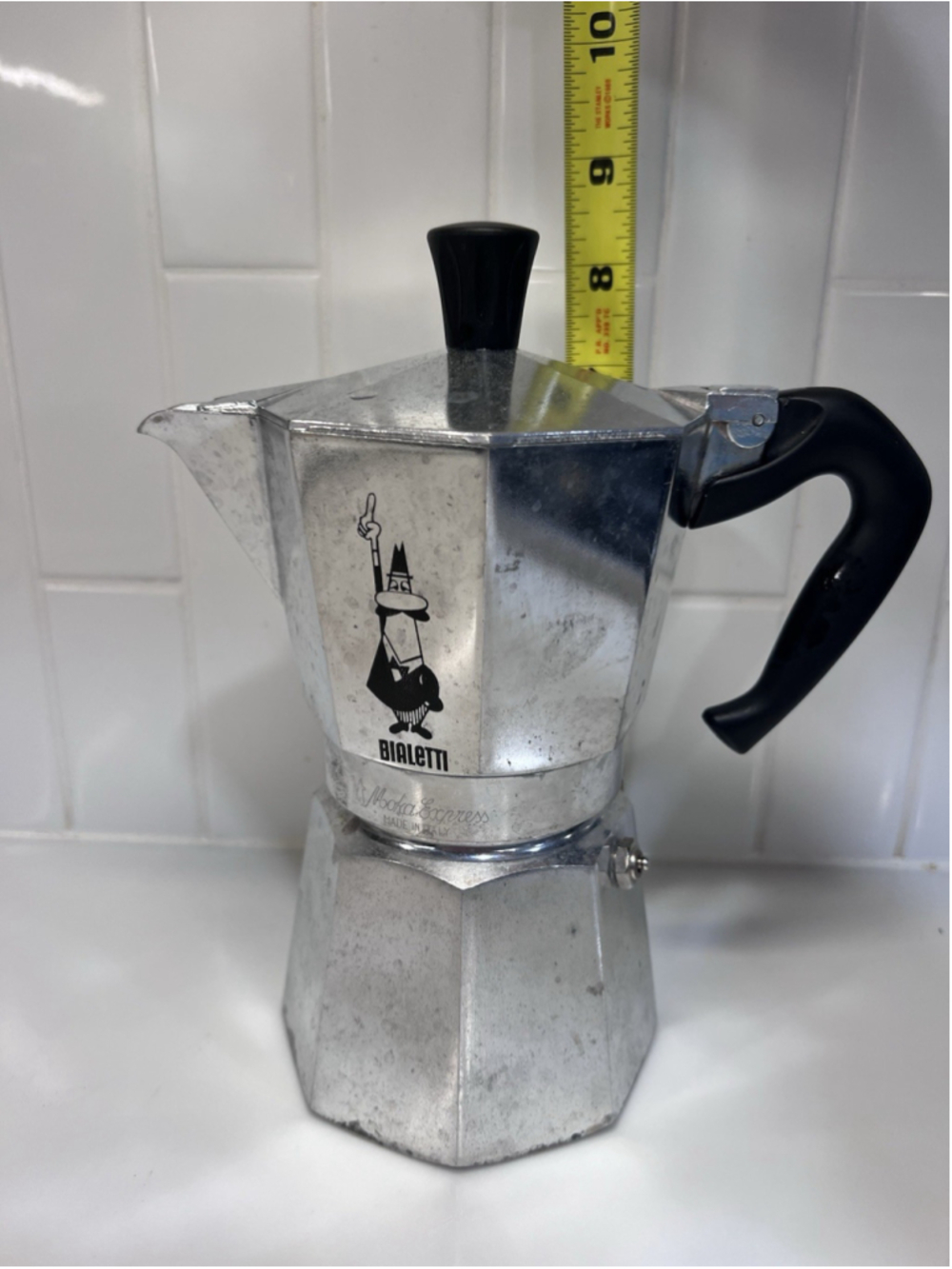 Vintage Bialetti Italy Moka Express Stovetop 6 cup Espresso Maker